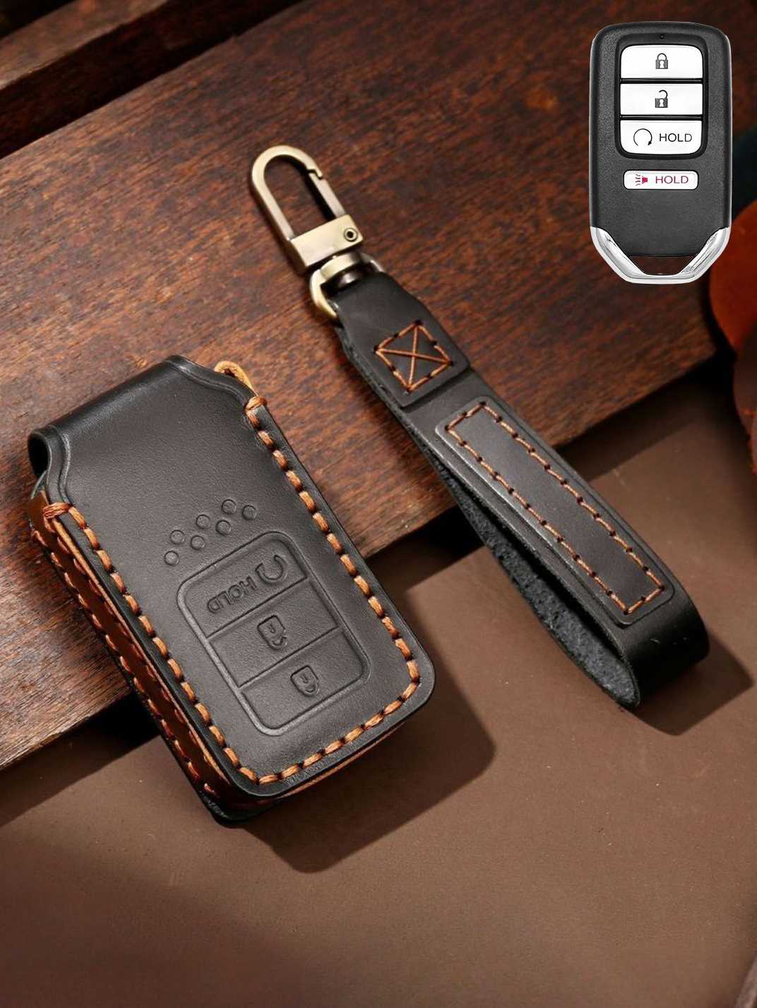 Premium Genuine Leather Honda Key Cover