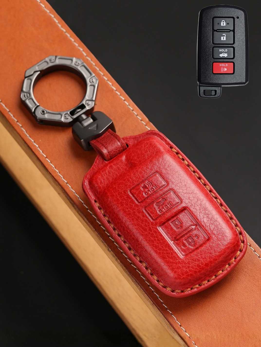 Premium Genuine Leather Toyota Key Cover