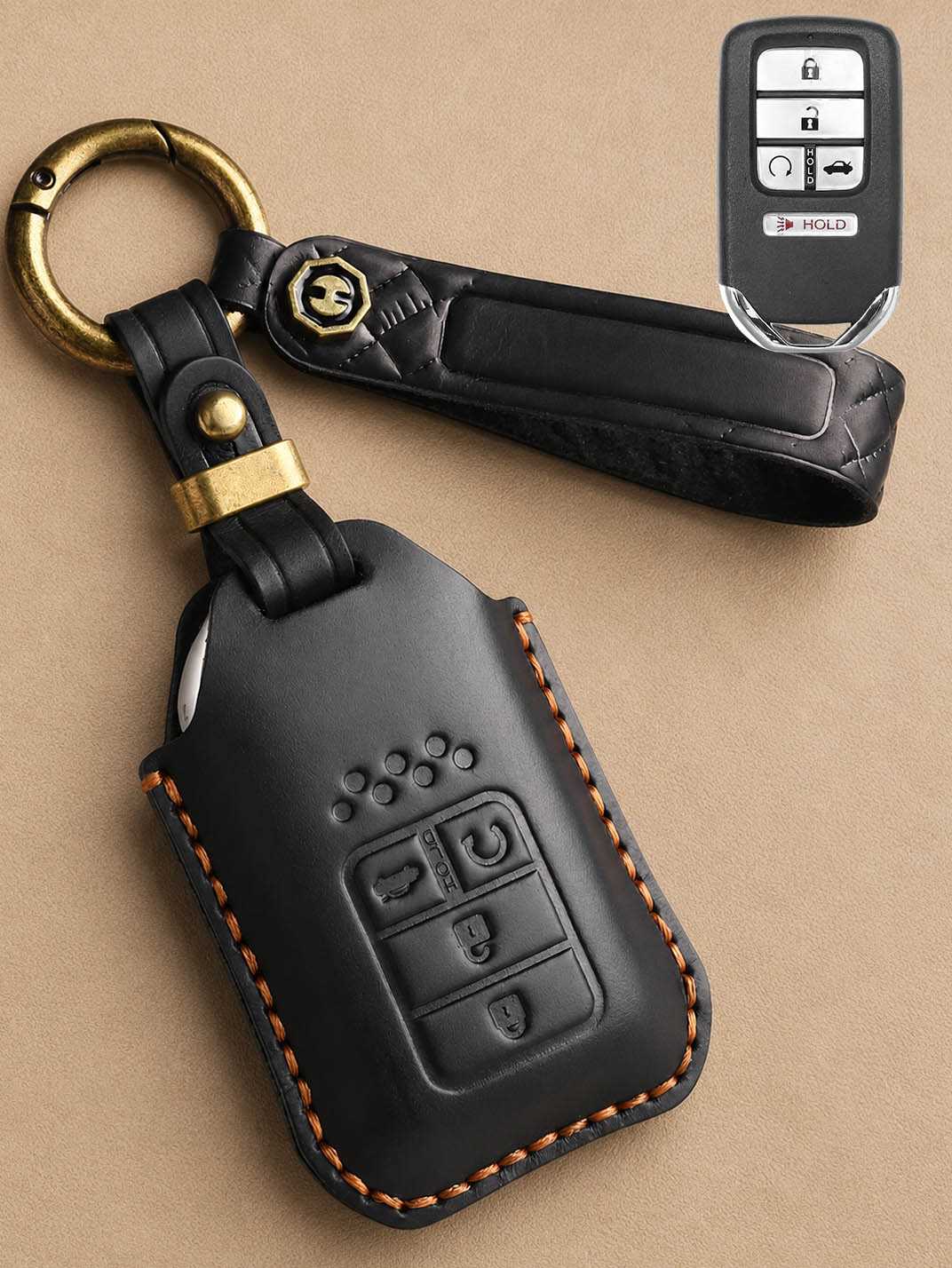 Premium Genuine Leather Honda Key Cover