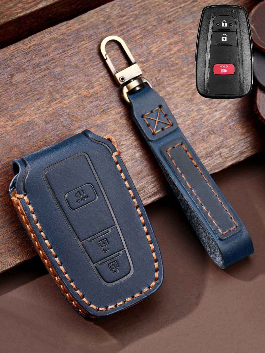 Premium Genuine Leather Toyota Key Cover