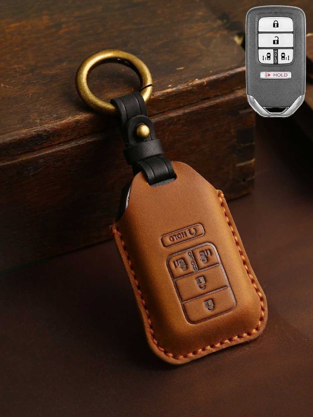 Premium Genuine Leather Honda Key Cover