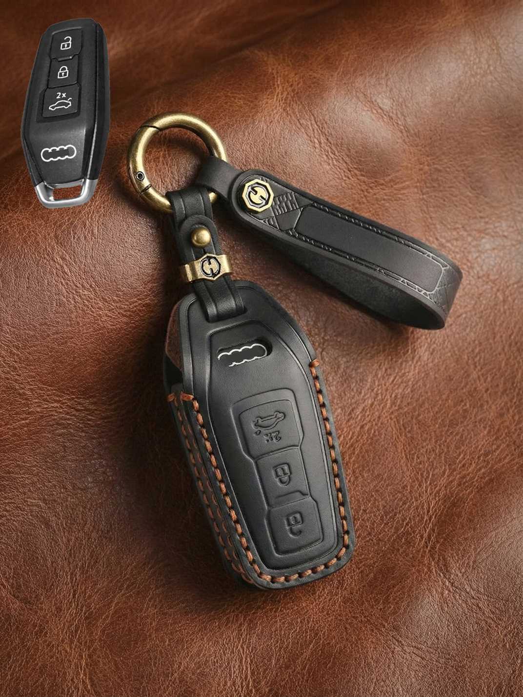 Premium Genuine Leather Audi Key Cover