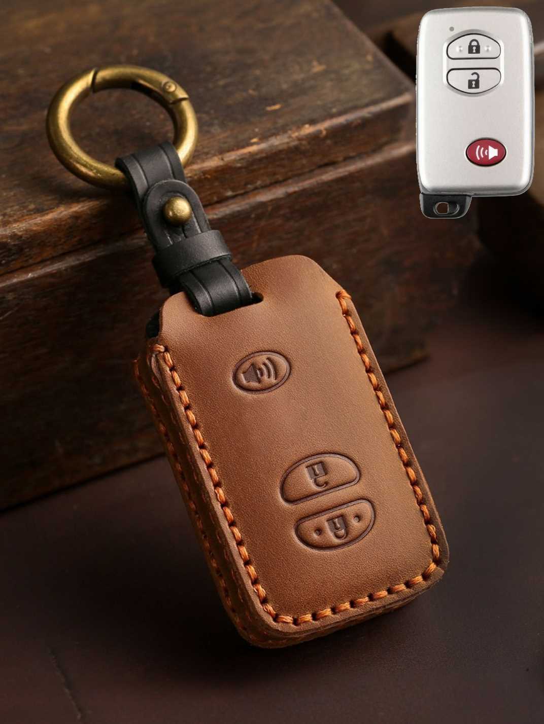 Premium Genuine Leather Toyota Key Cover