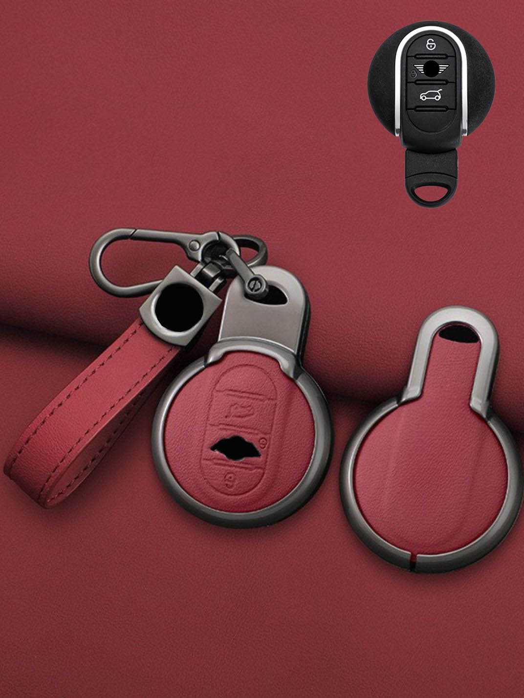 Vintage Leather & Metal Alloy MINI Key Cover