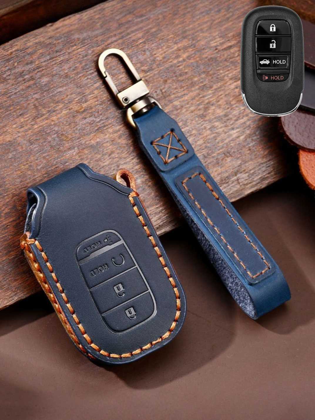 Premium Genuine Leather Honda Key Cover