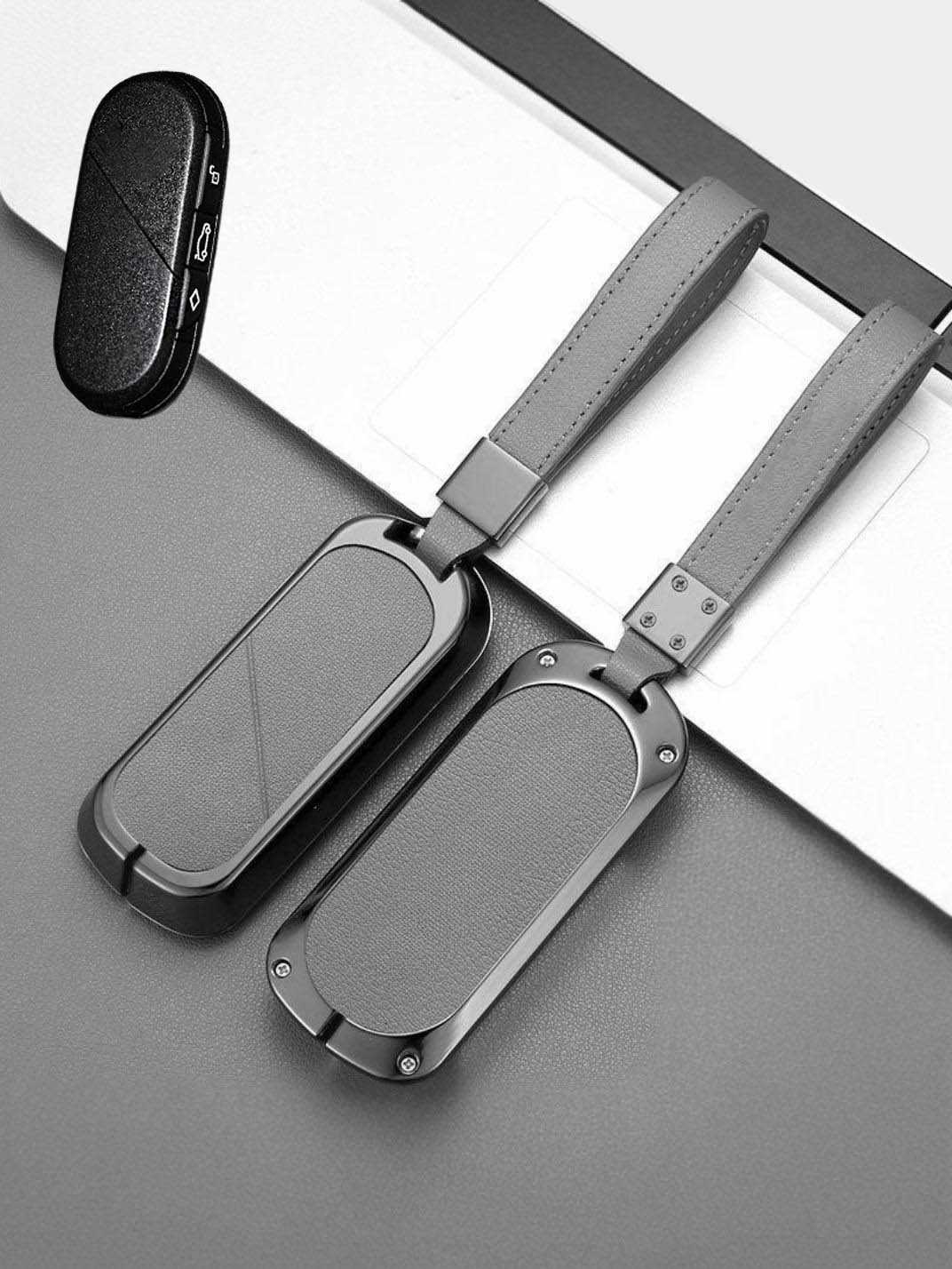 Vintage Leather & Metal Alloy MINI Key Cover