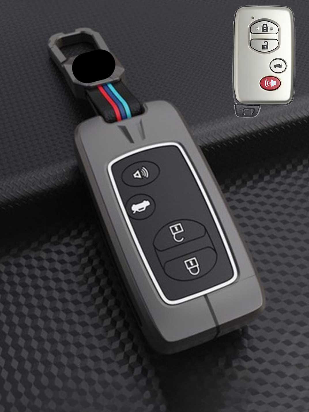 Luxury Colored Alloy Toyota Key Fob Case