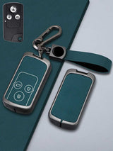 Honda Key Genuine Leather & Metal Frame