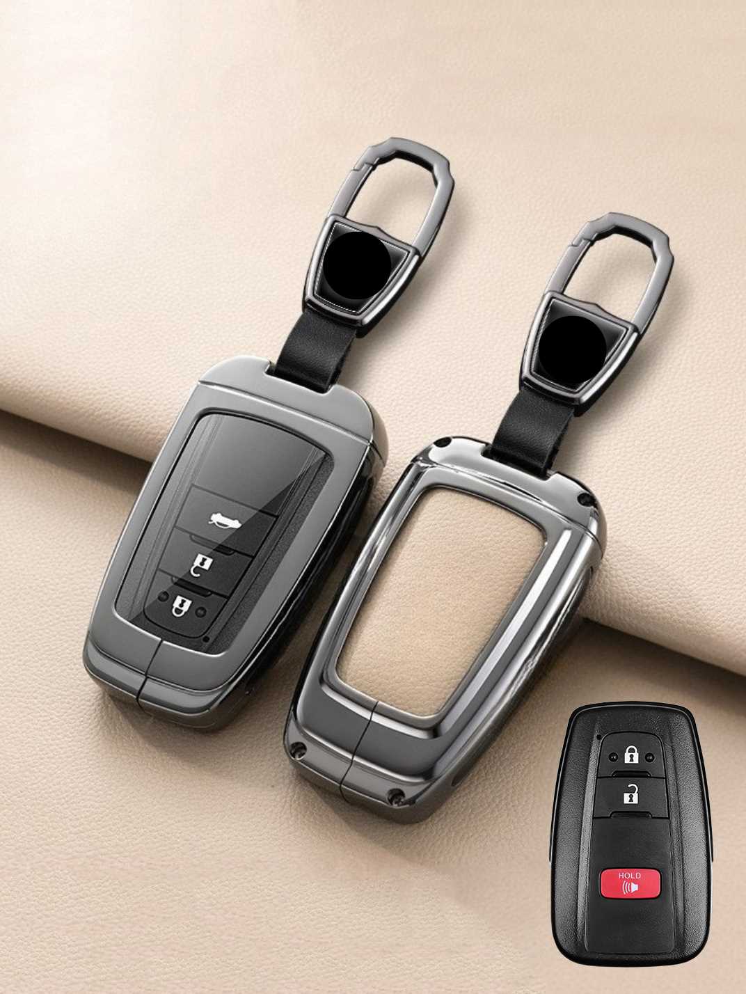 Premium Visible-Button Toyota Key Shell