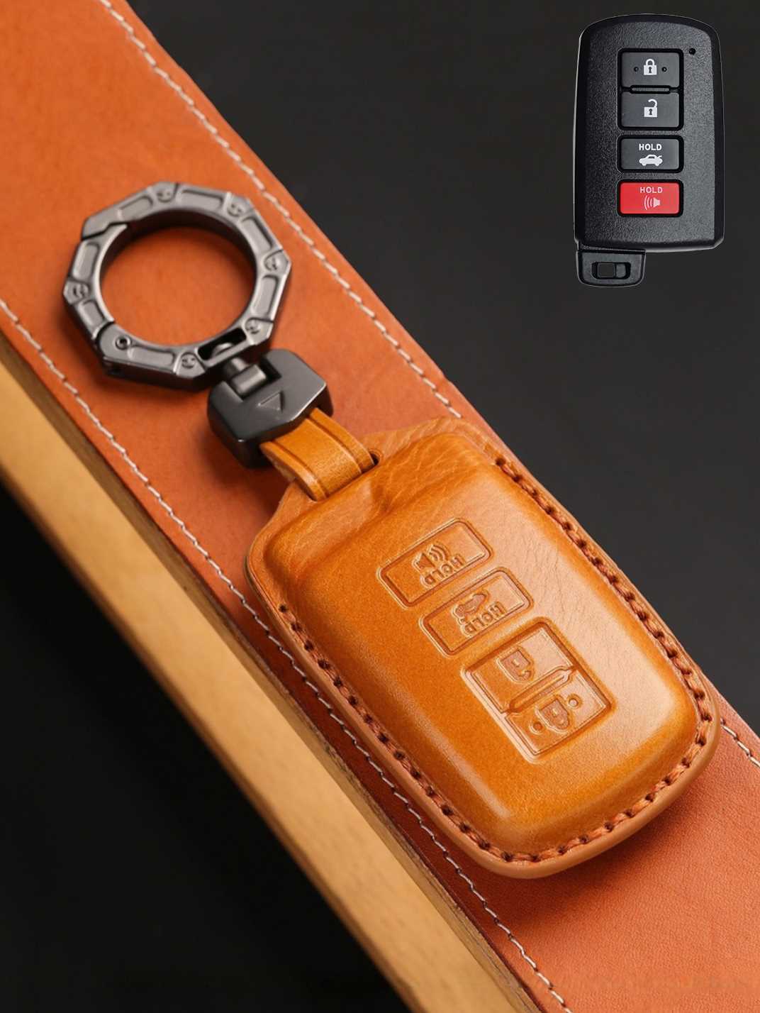 Premium Genuine Leather Toyota Key Cover
