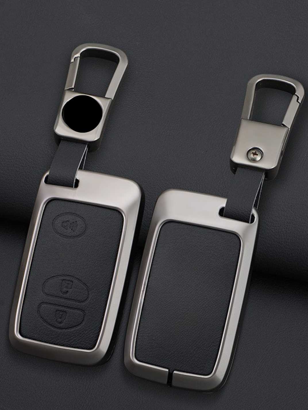 Toyota Key Genuine Leather & Metal Frame