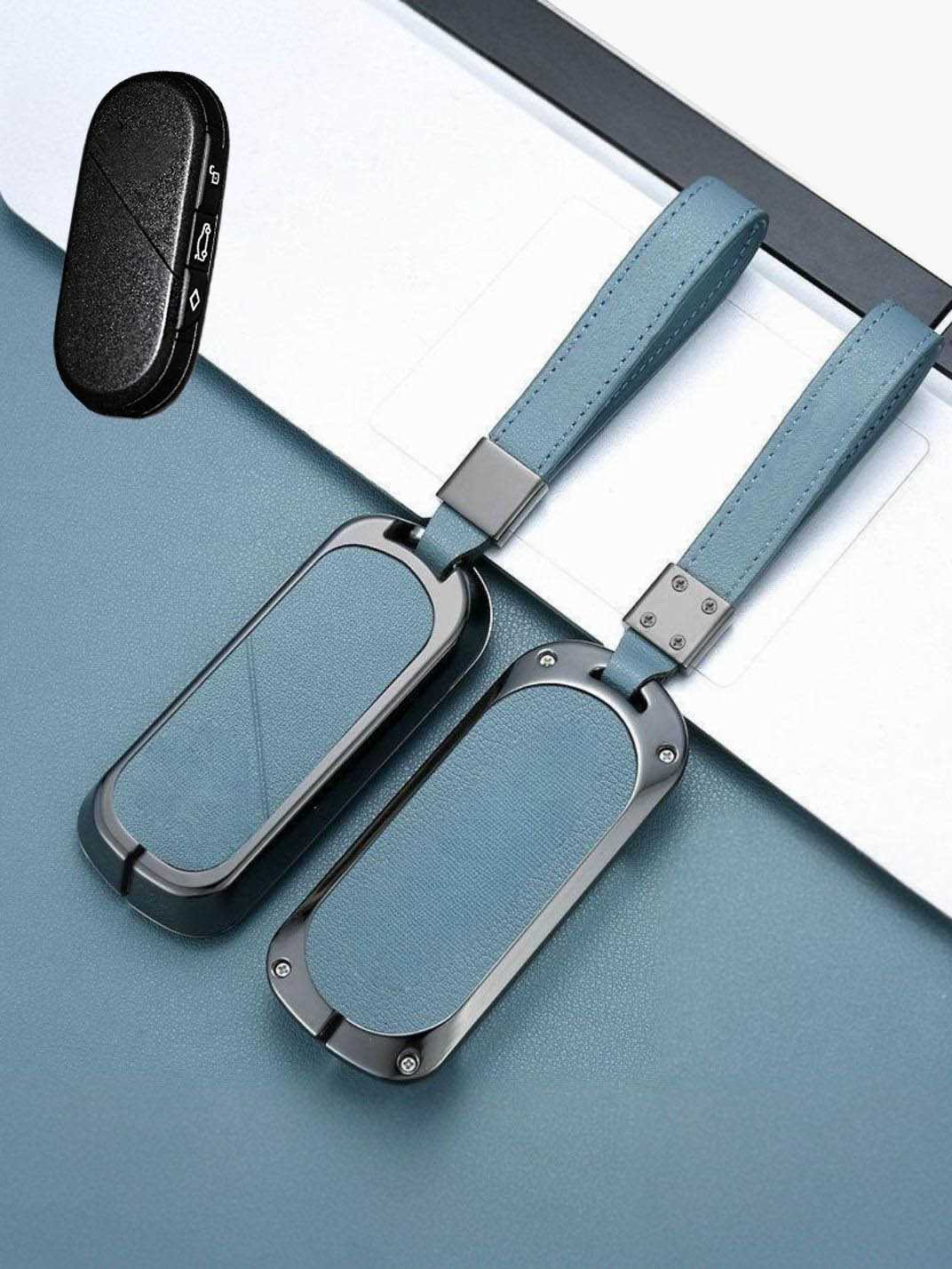 Vintage Leather & Metal Alloy MINI Key Cover