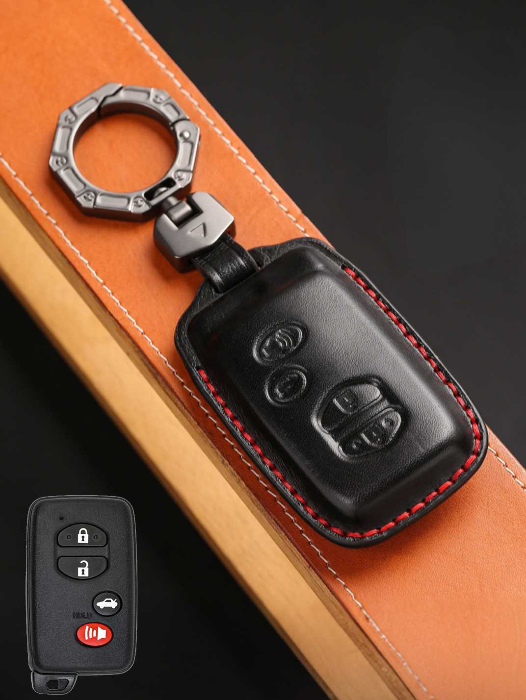Premium Genuine Leather Toyota Key Cover