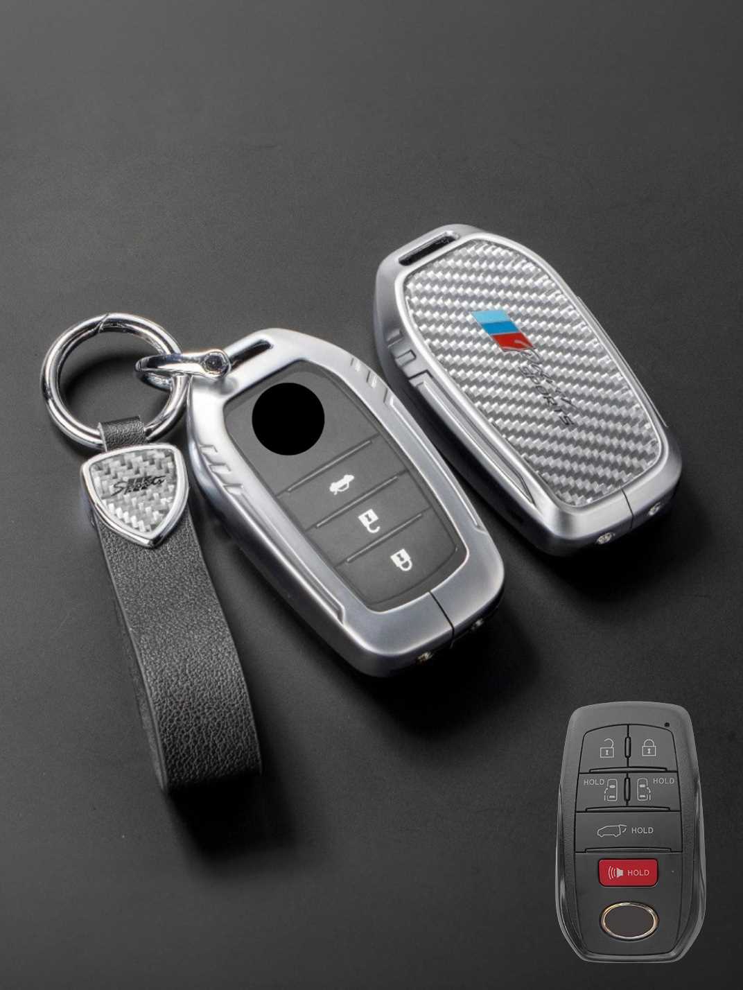 Visible Button Toyota Key Protector Shell