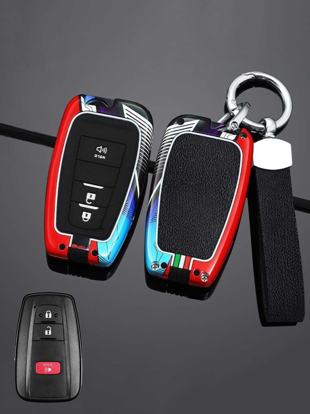 Luxury Colored Alloy Toyota Key Fob Case
