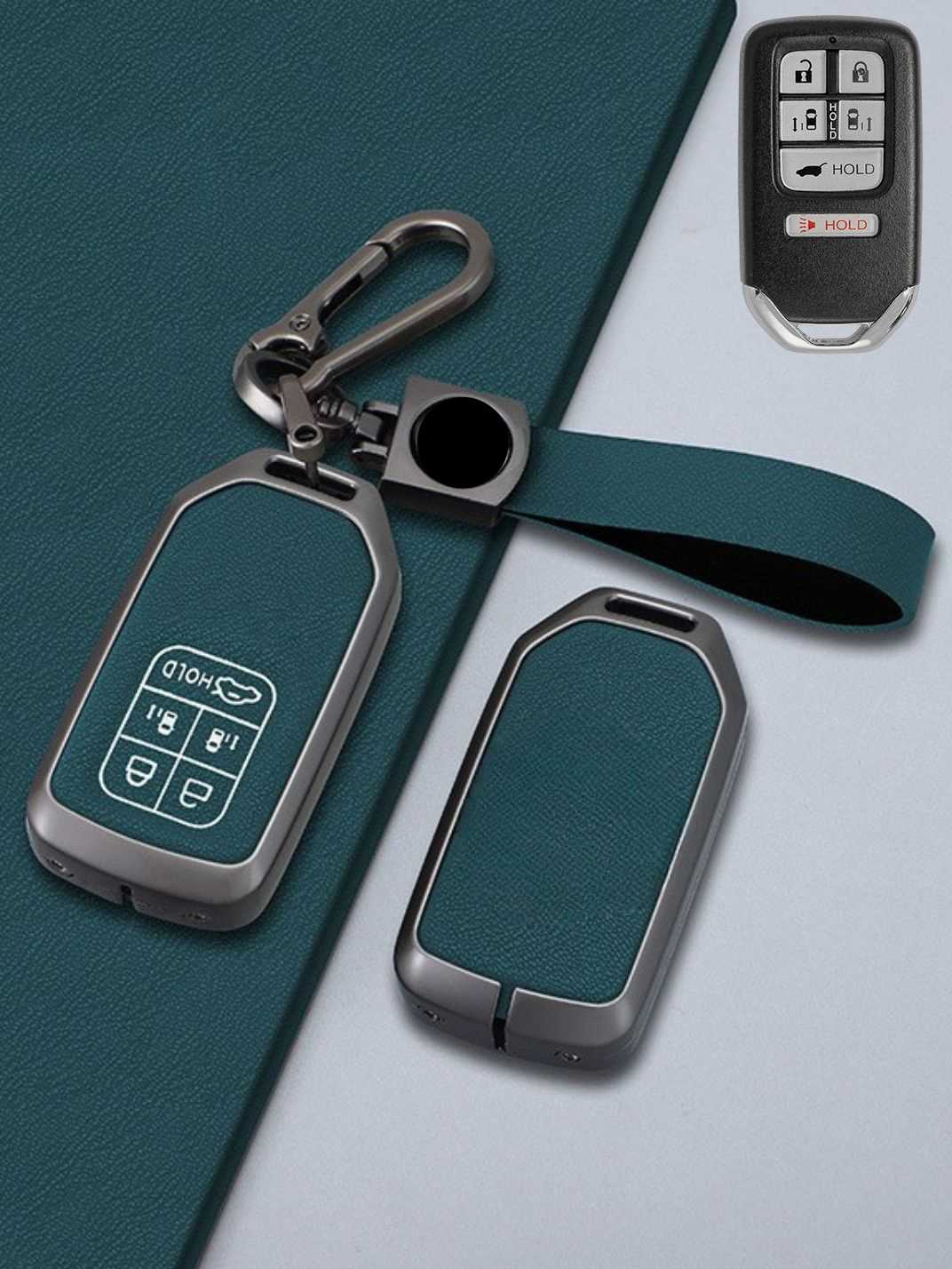 Honda Key Genuine Leather & Metal Frame