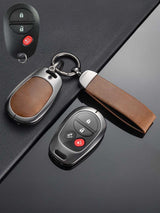 Toyota Key Genuine Leather & Metal Frame