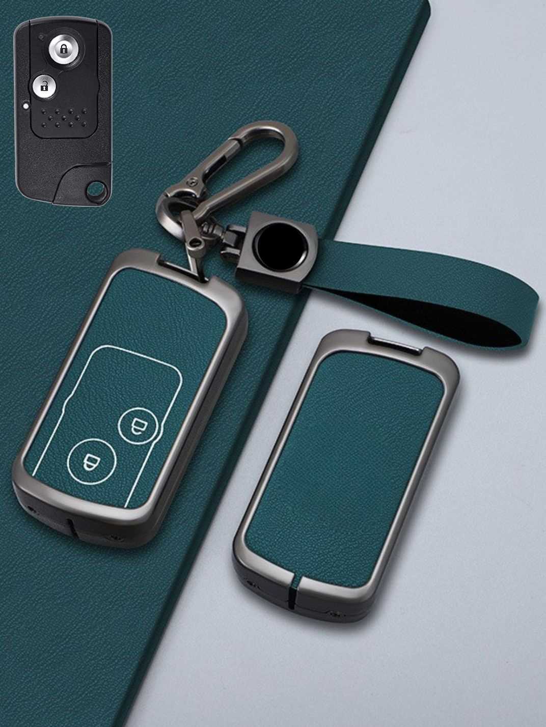 Honda Key Genuine Leather & Metal Frame