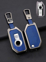 Vintage Leather & Metal Alloy BMW Motorcycle Key Cover