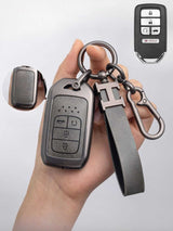 Honda Key Fob Cover with Leather & Metal Frame