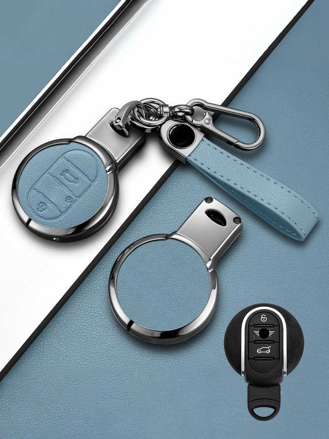 MINI Key Genuine Leather & Metal Frame