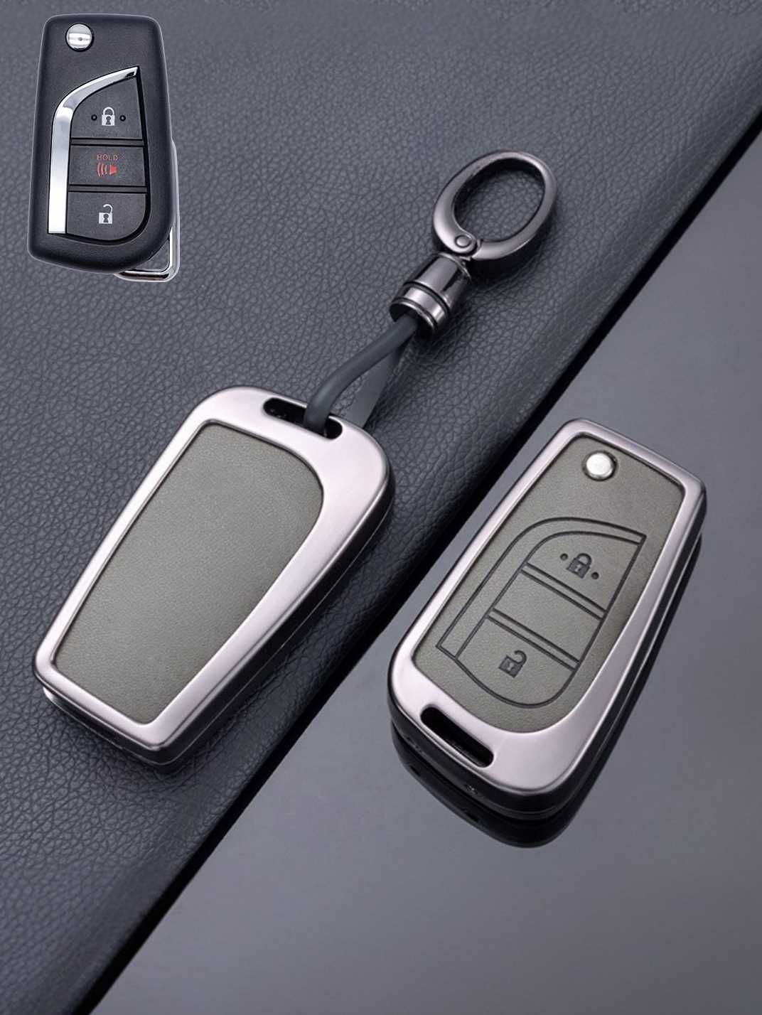 Toyota Key Genuine Leather & Metal Frame