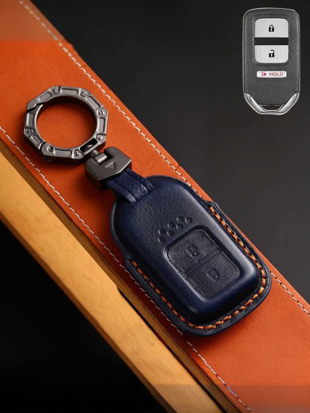 Premium Genuine Leather Honda Key Cover