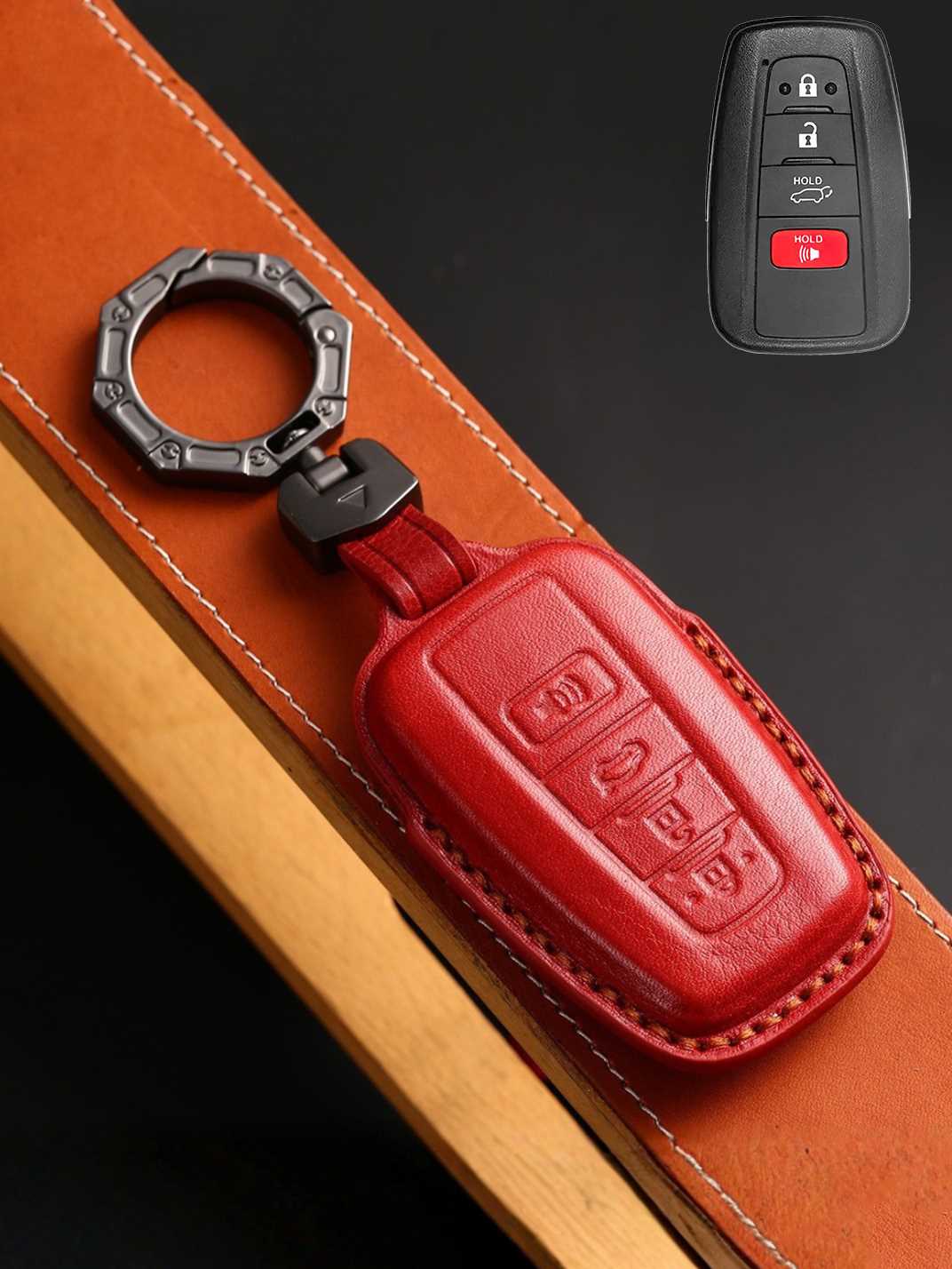 Premium Genuine Leather Toyota Key Cover