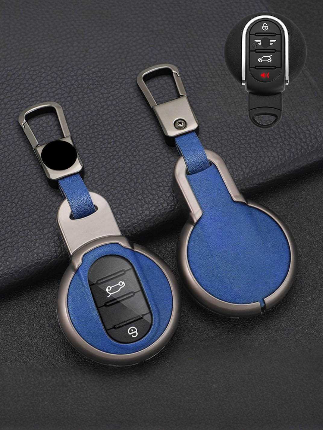 Vintage Leather & Metal Alloy MINI Key Cover