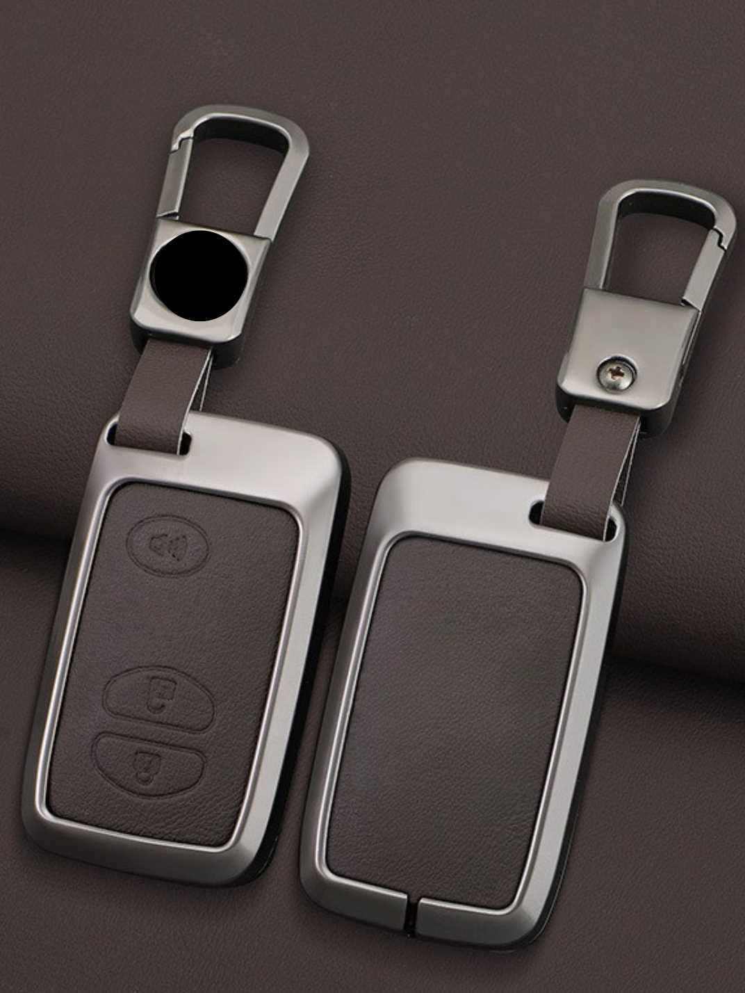 Toyota Key Genuine Leather & Metal Frame
