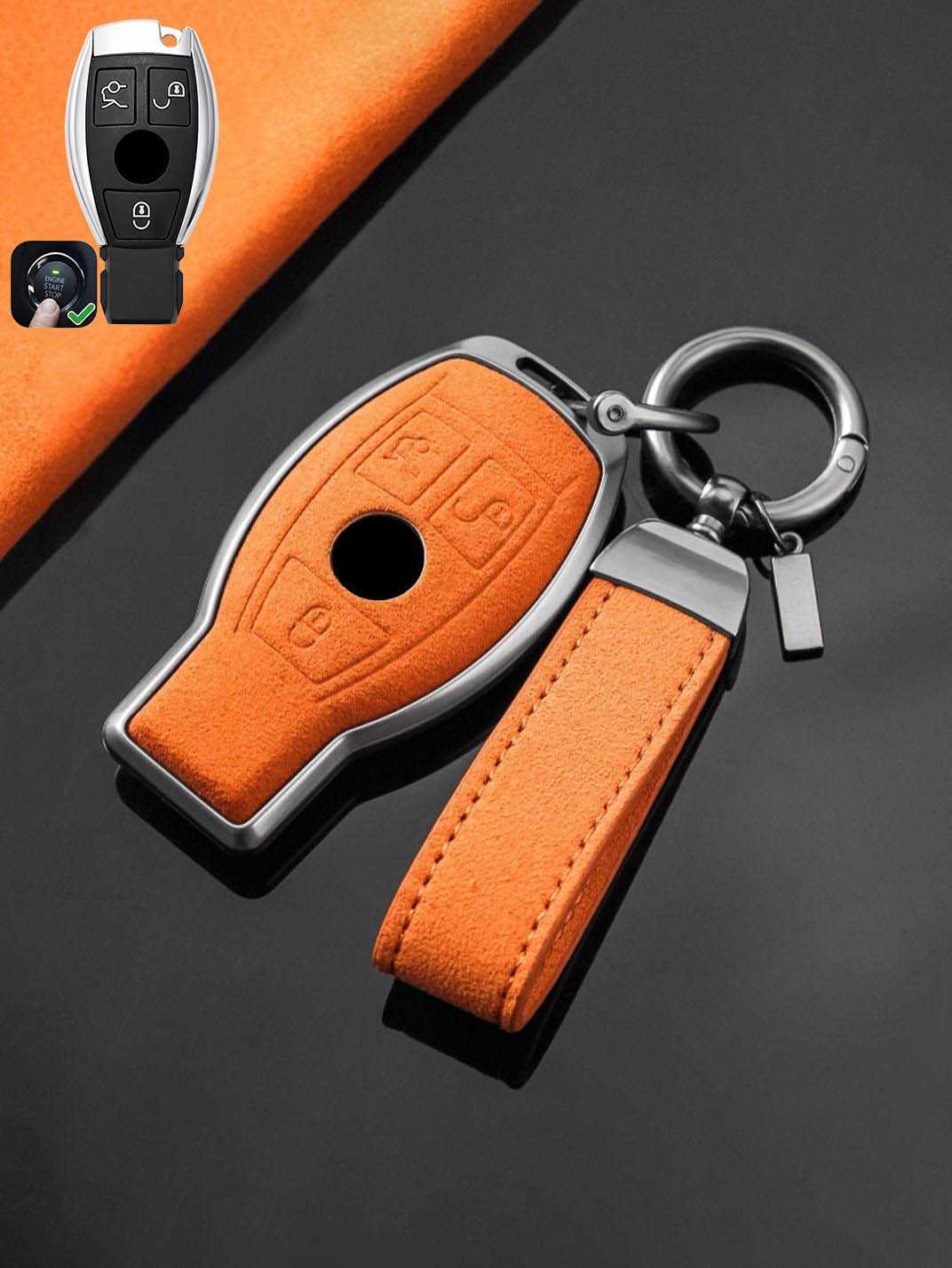 Genuine Alcantara Mercedes-Benz Key Fob