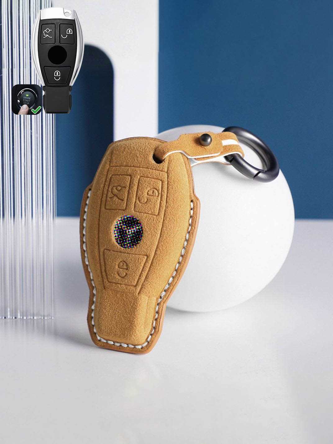 Genuine Alcantara Mercedes-Benz Key Fob