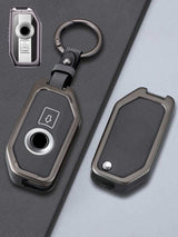 BMW Motorcycle Key Genuine Leather & Metal Frame