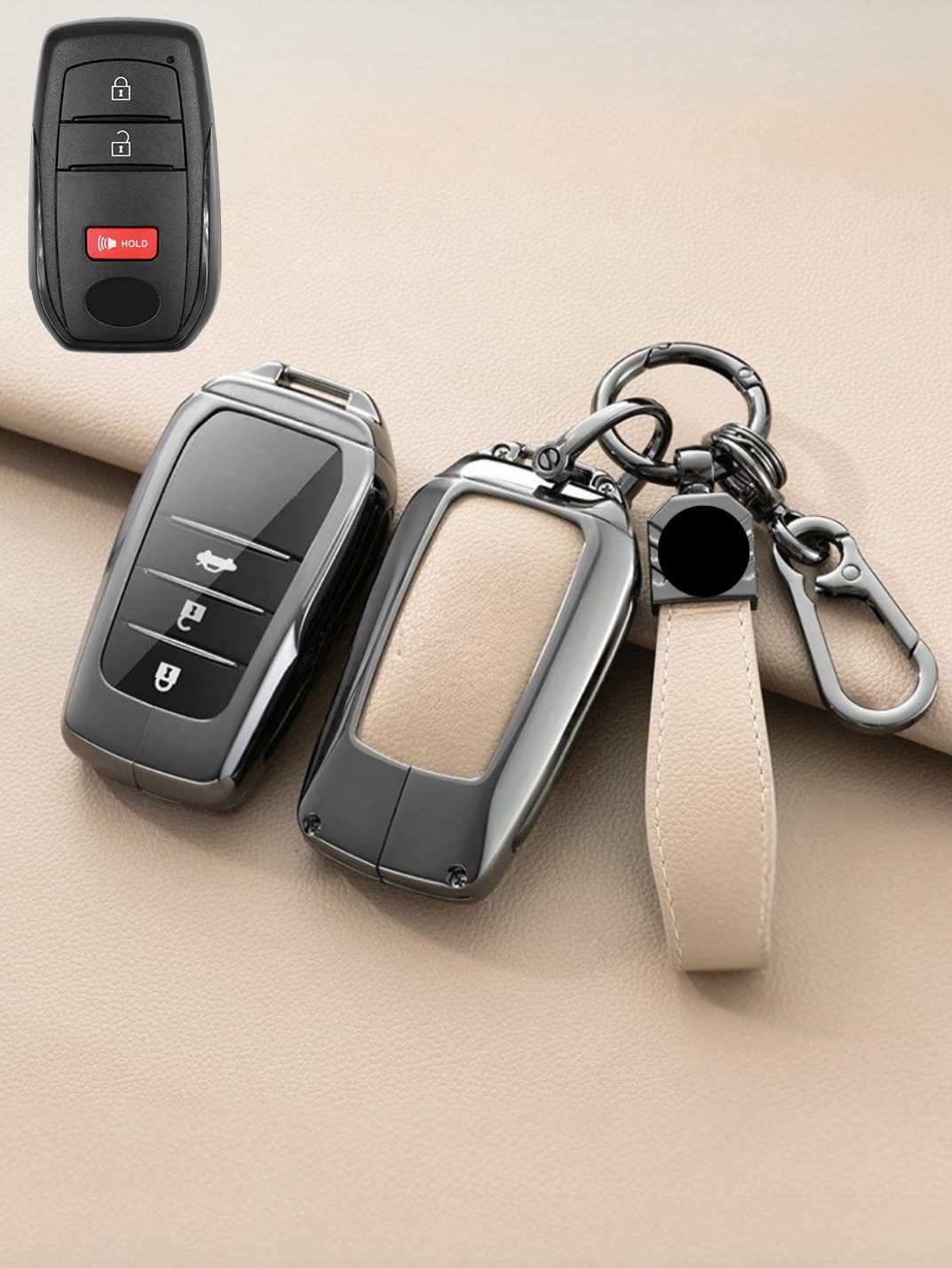 Premium Visible-Button Toyota Key Shell