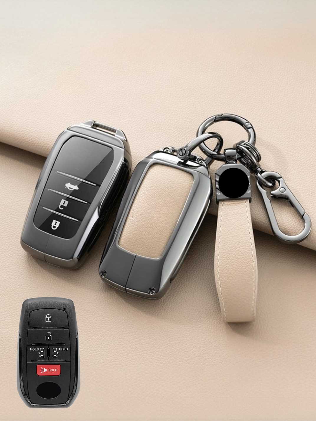 Premium Visible-Button Toyota Key Shell