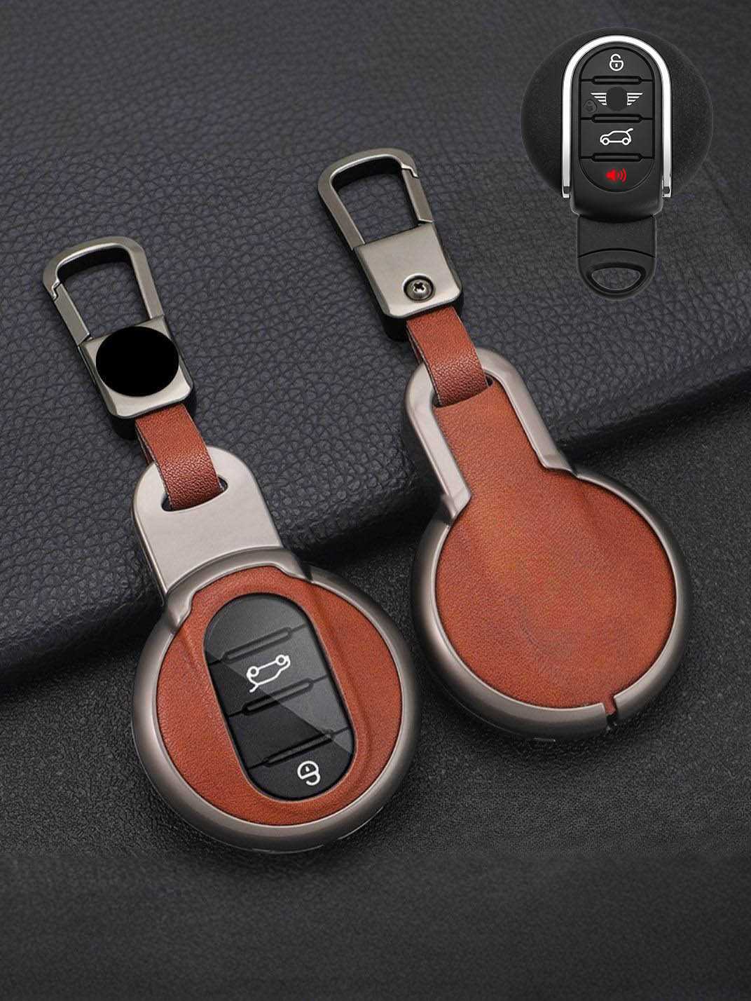 Vintage Leather & Metal Alloy MINI Key Cover