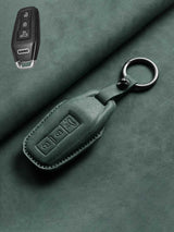 Vintage Leather & Metal Alloy Audi Key Cover