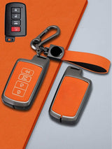 Toyota Key Genuine Leather & Metal Frame