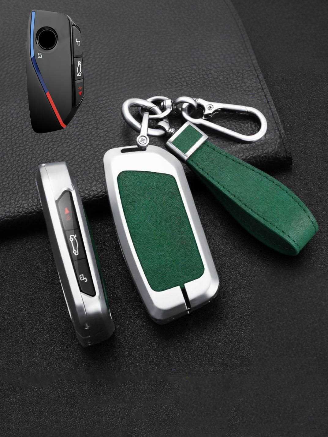 BMW Key Genuine Leather & Metal Frame