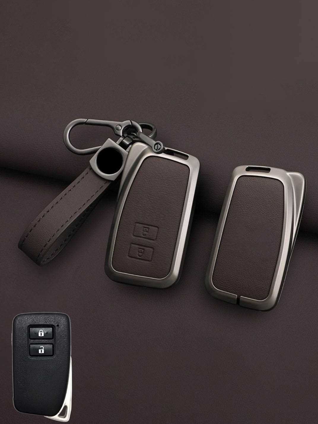Lexus Key Genuine Leather & Metal Frame