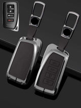 Lexus Key Fob Cover with Leather & Metal Frame
