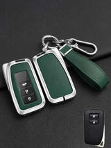 Lexus Key Fob Cover with Leather & Metal Frame