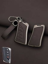 Lexus Key Genuine Leather & Metal Frame