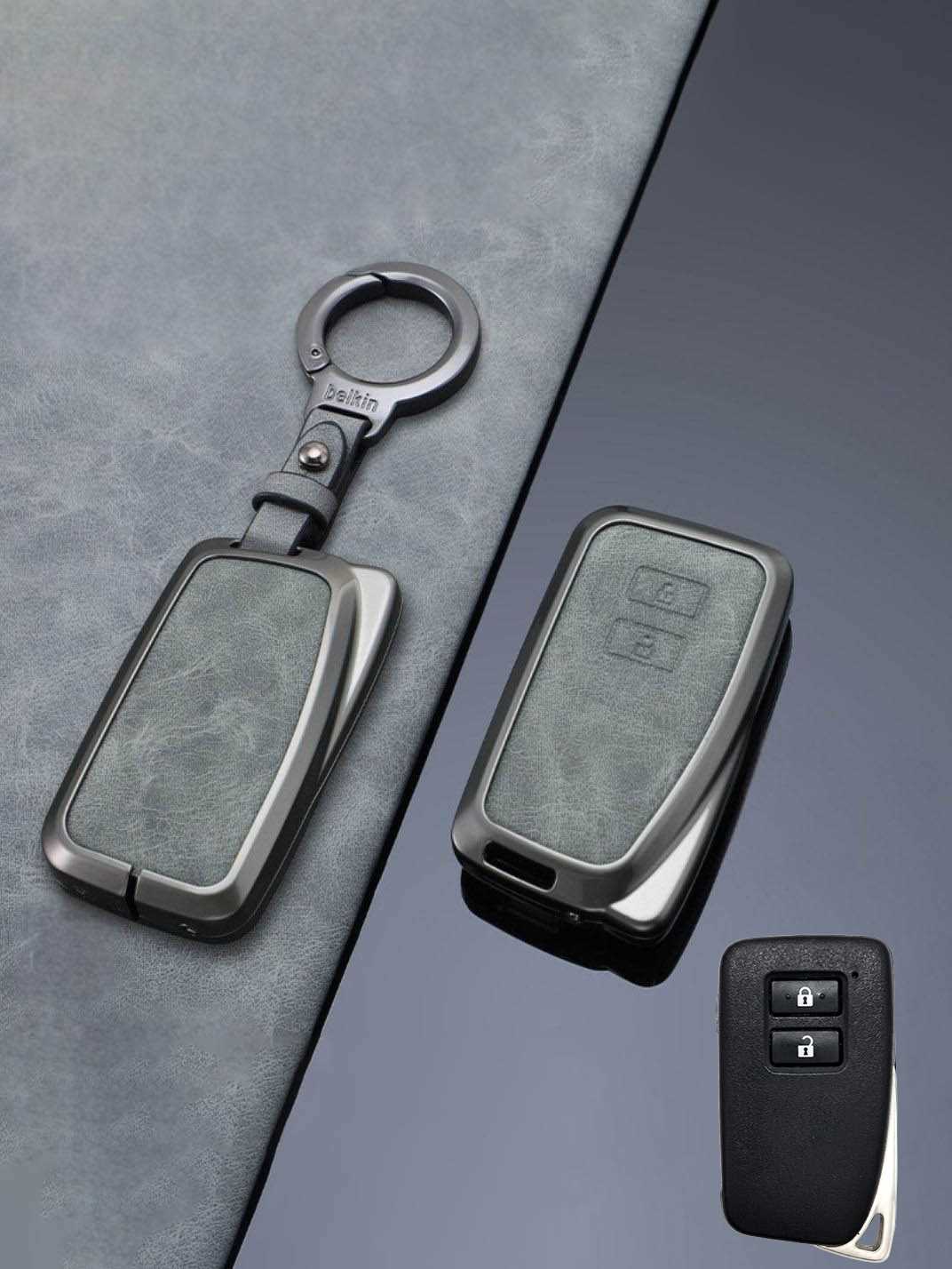 Vintage Leather Metal Alloy Lexus Key Cover