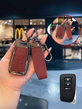 Vintage Leather Metal Alloy Lexus Key Cover