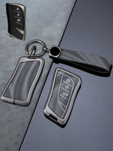 Vintage Leather Metal Alloy Lexus Key Cover