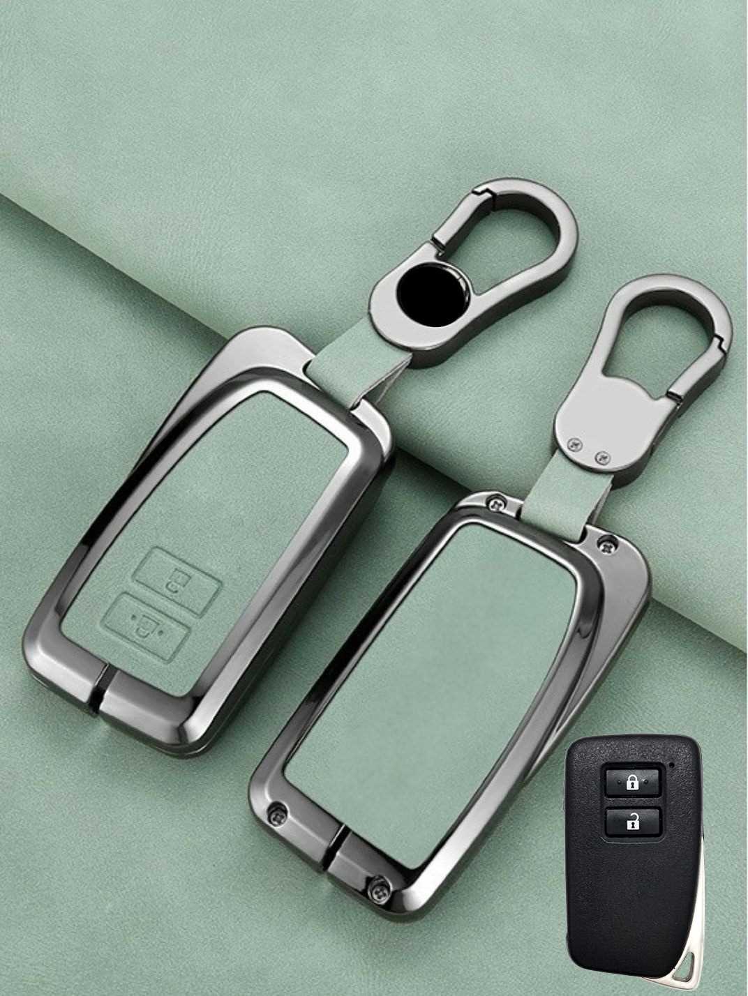Lexus Key Fob Cover with Leather & Metal Frame
