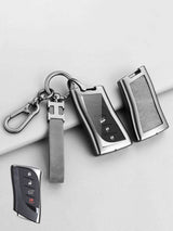 Vintage Leather Metal Alloy Lexus Key Cover