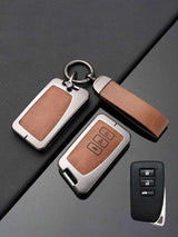 Lexus Key Genuine Leather & Metal Frame