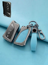 Lexus Key Fob Cover with Leather & Metal Frame